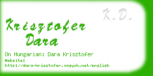 krisztofer dara business card